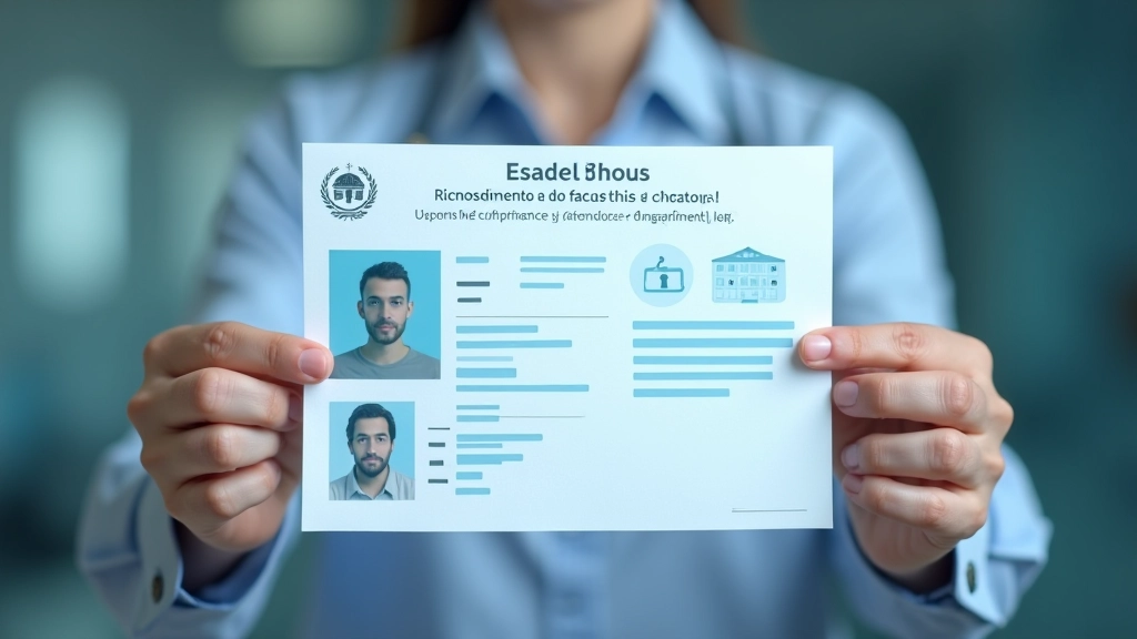 Documento di identità con dati biometrici e simboli di protezione della privacy