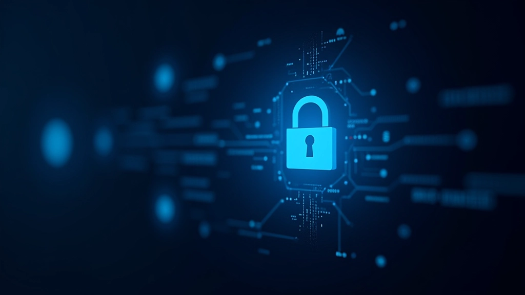 Schermo con icona di protezione dei dati e privacy durante analisi biometrica di sicurezza