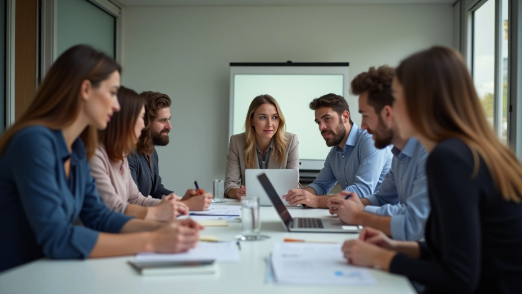 Team multidisciplinare che collabora su dashboard di controllo della qualità algoritmica, diversi professionisti al lavoro